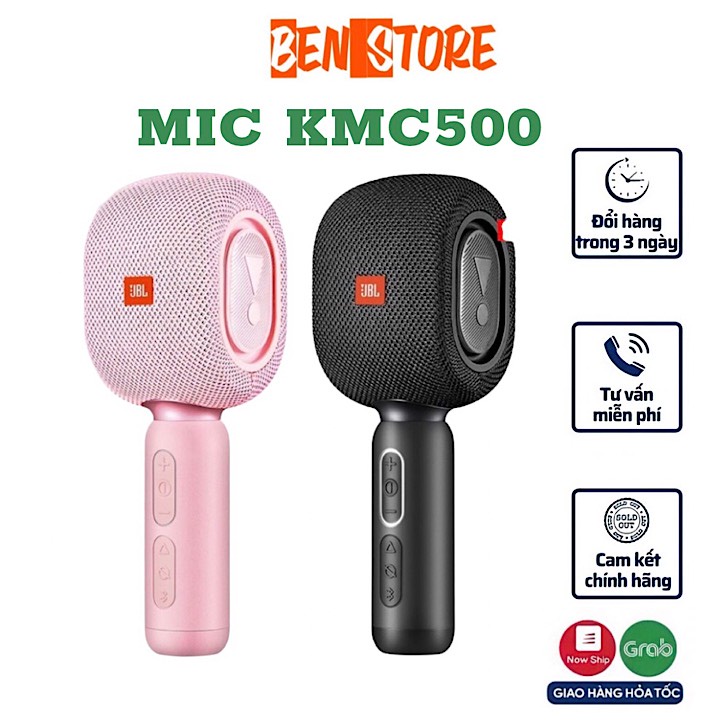 Micro Hát Karaoke Bluetooth JBL KMC500 Phiên Bản Thần Tượng, Kèm Loa Cao Cấp, Chất Lượng Âm Thanh Trong BH 12 Tháng
