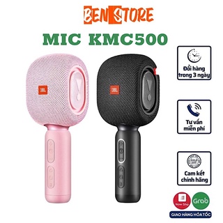 Micro hát karaoke bluetooth kmc500 phiên bản thần tượng, kèm loa cao cấp, chất lượng âm thanh trong bh 12 tháng