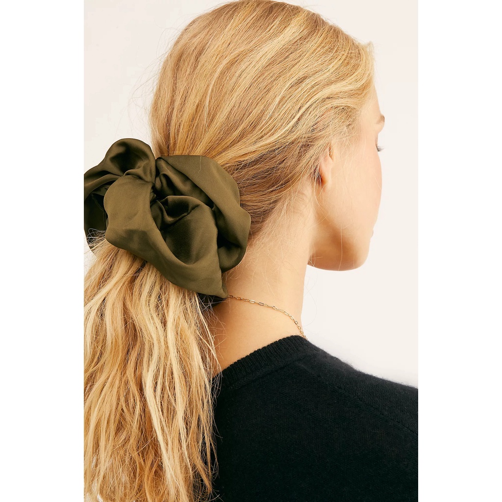 Haimeikang Korean Style Solid Color Satin Fabric Hairbands for Women
