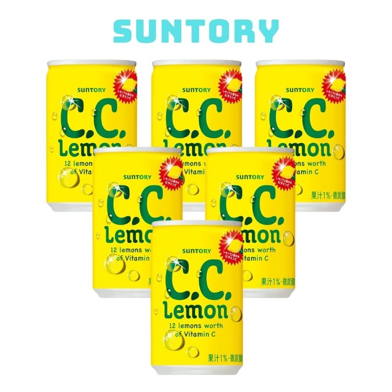 [HỎA TỐC HCM] Lốc 6 Lon Soda Chanh CC Lemon Lon Nhí 160mL Nội Địa Nhật