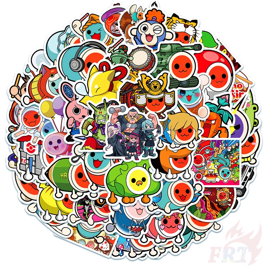 ❉ Taiko no Tatsujin - NAMCO JDM Anime Taiko Music Games Stickers ❉ 50Pcs/Set Waterproof DIY Fashion Decals Doodle Stickers