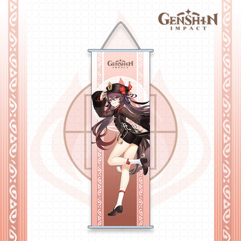 Tranh treo tường trang trí nội thất hình nhân vật game Genshin Impact nhiều màu sắc