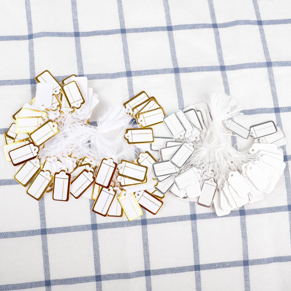 Set 100/500 thẻ ghi nhãn có dây thắt tiện dụng