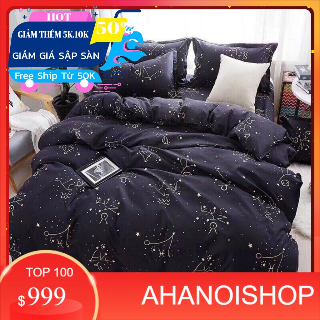 Bộ vỏ chăn ga gối 1m2,1m4,1m5,1m6,1m8,2m2 kèm vỏ gối ôm(5 món)BCGG15 (CGHN)