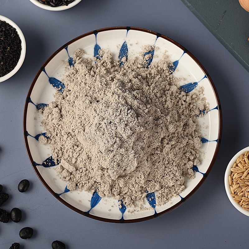 [Sẵn] Bột đậu đen, mè đen, óc chó MEIZHOUSHIKE lon 500g