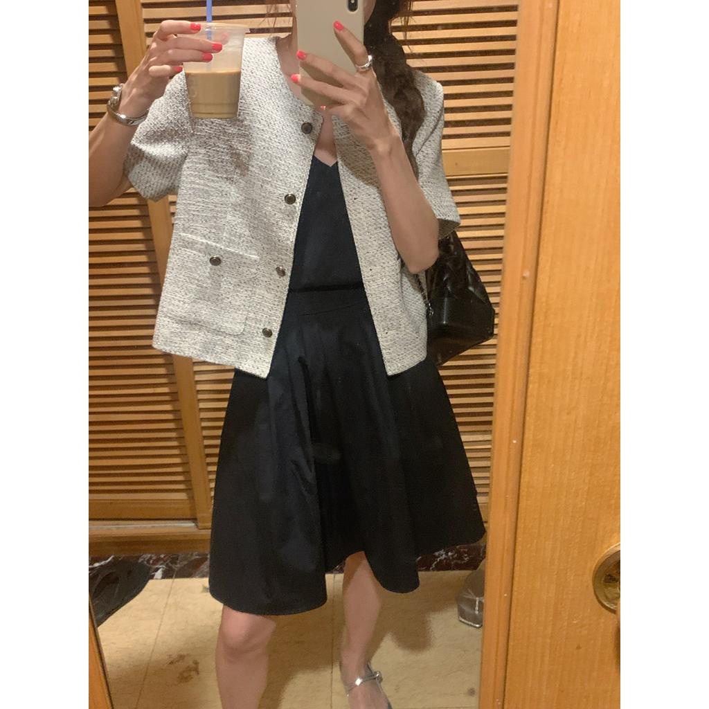 Áo Khoác Vải Tuýt Dáng Ngắn Thời Trang 62798