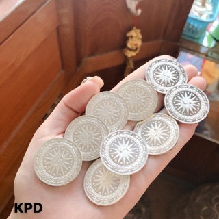 Đồng xu bạc nguyên chất , dùng để cạo gió , đánh cảm ( có video)