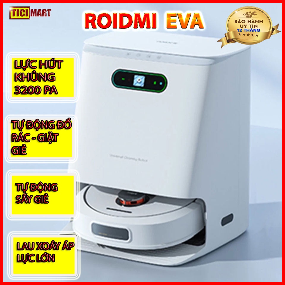 Xiaomi Roidmi Eva giặt giẻ và hút rác tự động thông minh
