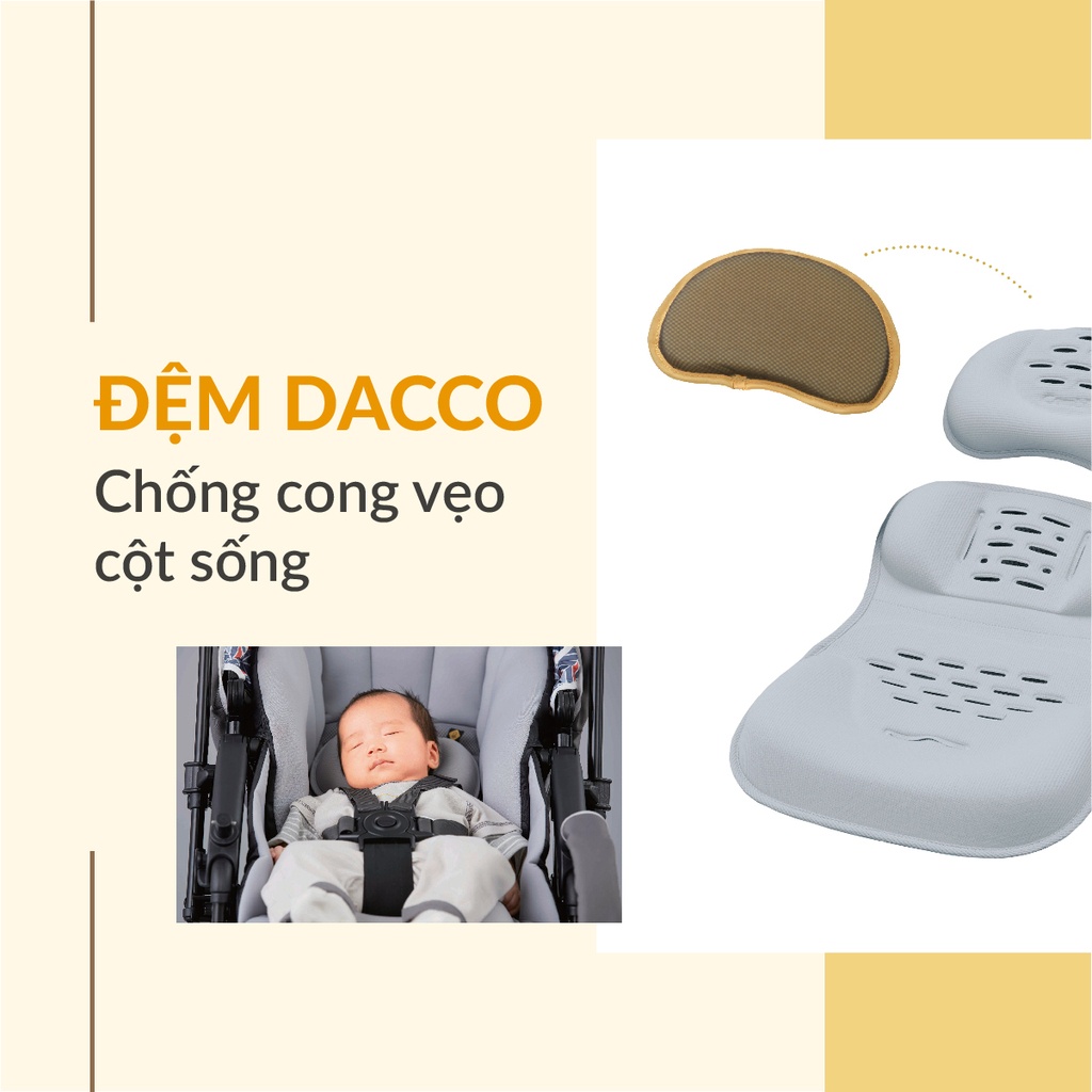 Xe đẩy gấp gọn 2 chiều cho bé Combi Sugocal Compact, xe nôi em bé siêu nhẹ - Monnie Kids