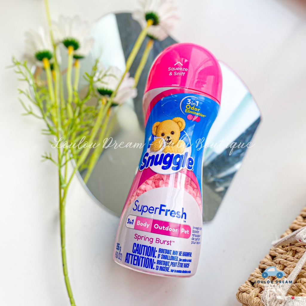 Viên xả vải Snuggle hạt thơm quần áo SuperFresh Spring Burst 3in1 255g [AIR - HÀNG MỸ]