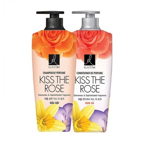 Dầu Gội - Dầu Xả Nước Hoa Elastine Double Rich - Kiss The Rose 600ml