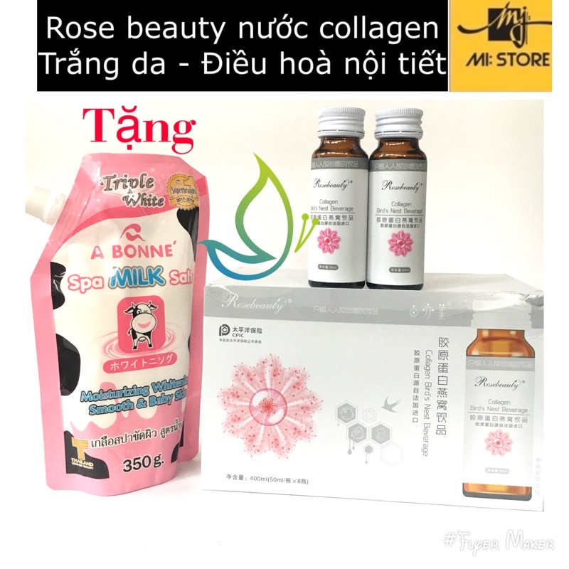 (Chính hãng) Collagen rose beauty Yến trắng da