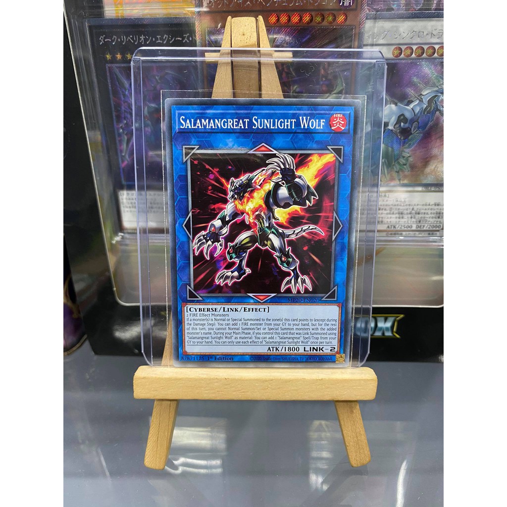 [ Dưa Hấu Yugioh] Lá bài thẻ bài Salamangreat Sunlight Wolf - Tặng bọc bài nhựa bảo quản