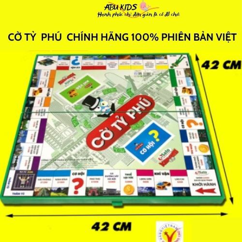 Cờ tỷ phú size đại CHÍNH HÃNG 100% HÀNG VIỆT NAM - Địa danh phiên bản việt - Trò Chơi Gia Đình Dạy Con Tư Duy Làm Giàu