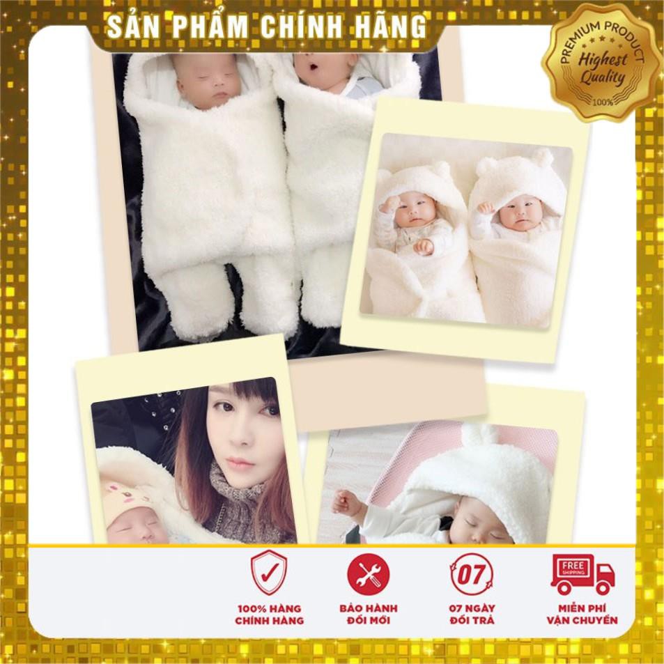 [Giảm 50%] Chăn quấn lông cừu ủ kén Baby Blanket hình thú cao cấp cho bé yêu