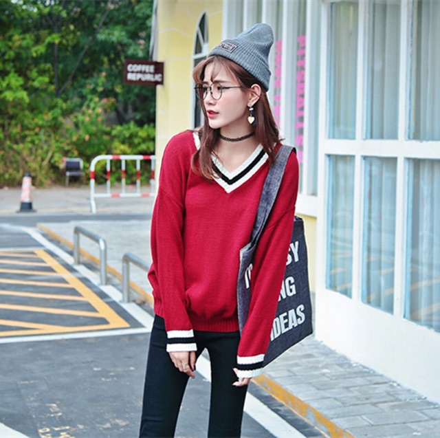 Áo Len Miss cổ tim ulzzang