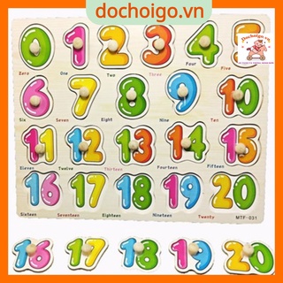 Đồ chơi lắp ráp bằng núm gỗ số chữ cái động vật rau củ giúp phát triển kỹ năng, trí tuệ cho bé 1 2 3 4 tuổi dochoigo.vn