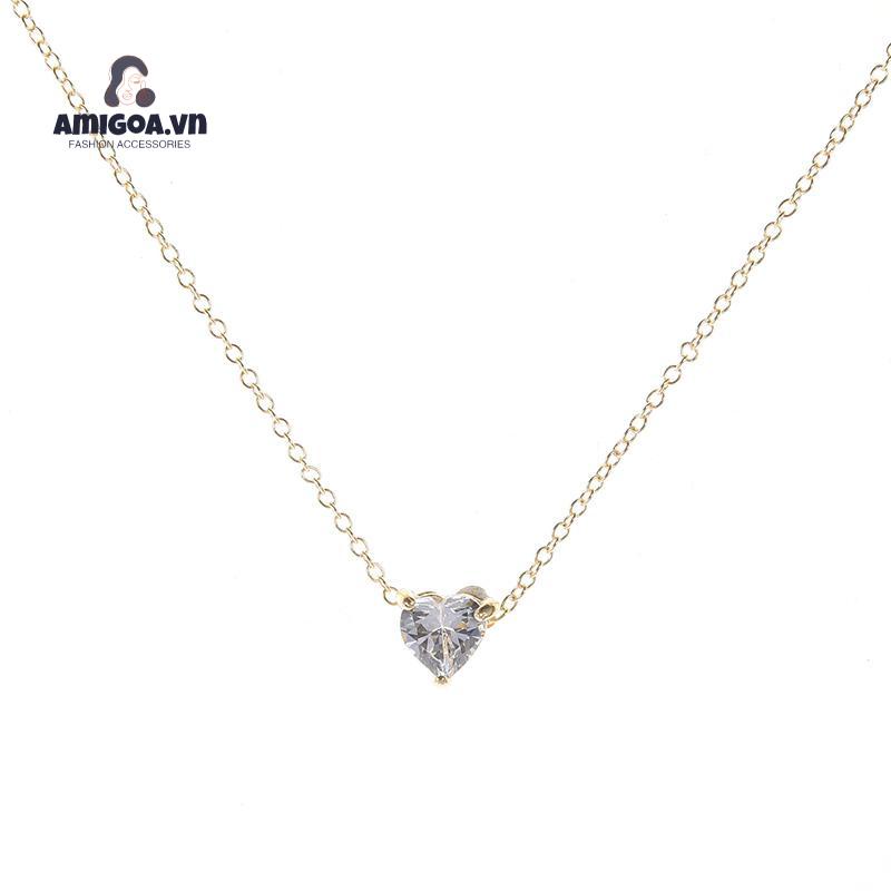 ✨✨Vòng cổ Kim Loại Mặt Hình Trái Tim Đơn Giản Thời Trang