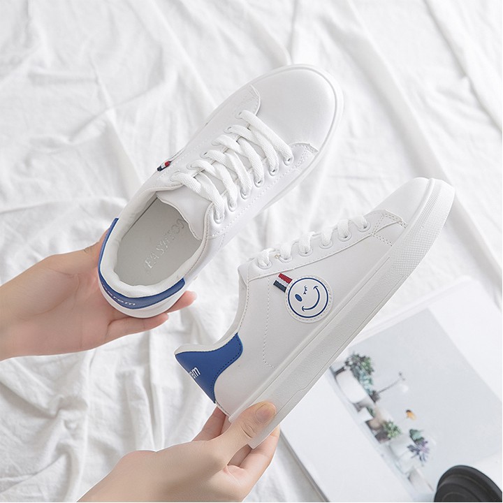 [Sale 3 Ngày] giày sneaker Hàn quốc nữ mặt cười gót 3 màu (đen, đỏ, xanh)