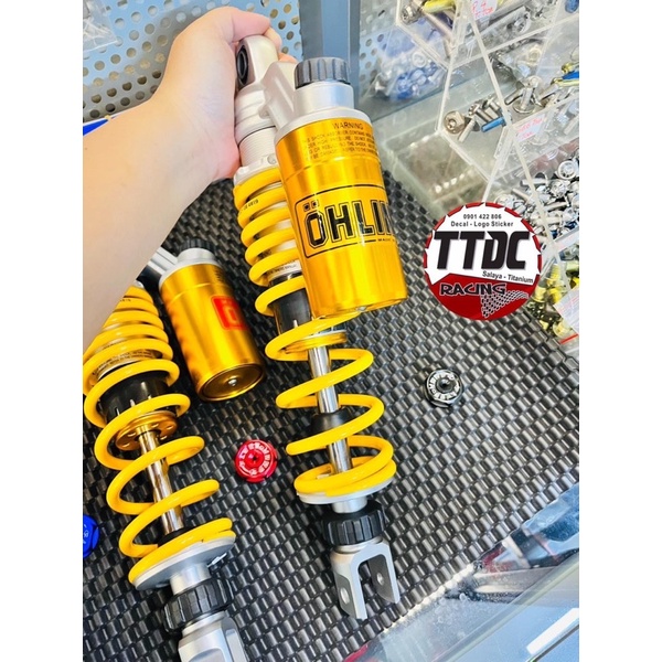 [ 2 Chỉnh Thật ] Phuộc Ohlins 1:1 gắn xe Vario Scoopy Vision Ab tặng kèm núm cnc tăng chỉnh thật ☺️✌