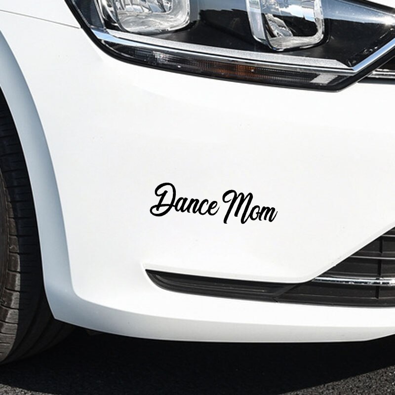 Decal dán trang trí xe hơi hoạ tiết Dance Mom bằng chất liệu vinyl kích thước 17CM*4.6CM