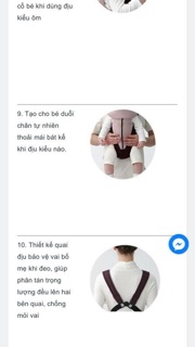Địu combi nhật 4 tư thế