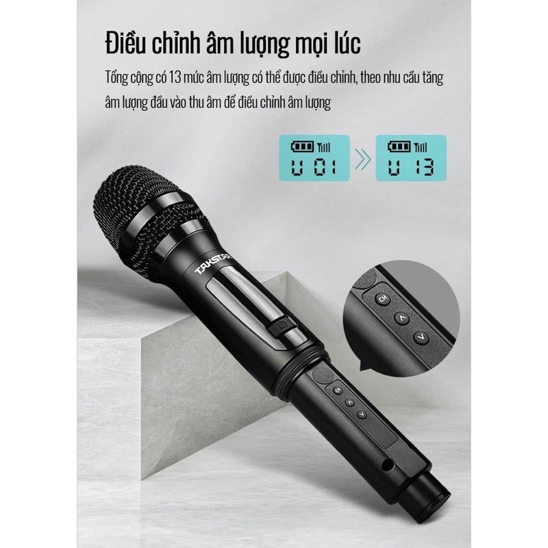 [CHÍNH HÃNG] Mic không dây đa năng cao cấp Takstar TS-K201 [BẢO HÀNH 1 NĂM]