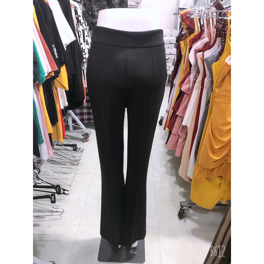Quần tây ống loe vải thun co dãn mạnh form dài dáng cực sang | BigBuy360 - bigbuy360.vn