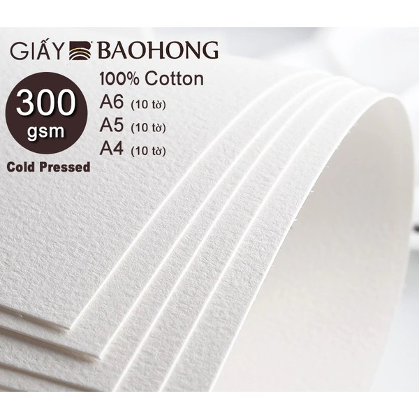 Giấy Baohong Hạng Họa Sĩ 100% Cotton ( Ảnh thật )