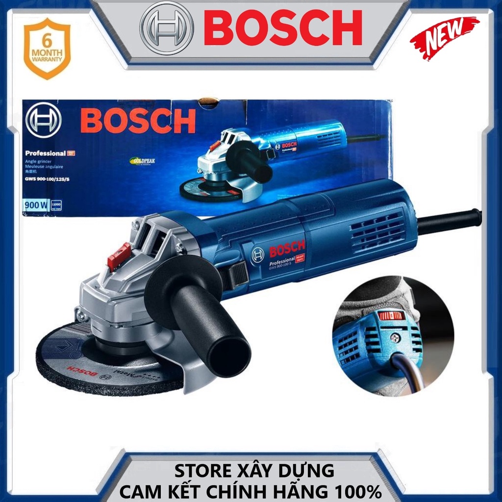 MÁY MÀI GÓC 900W 100MM BOSCH GWS 900-100S- HÀNG CHÍNH HÃNG