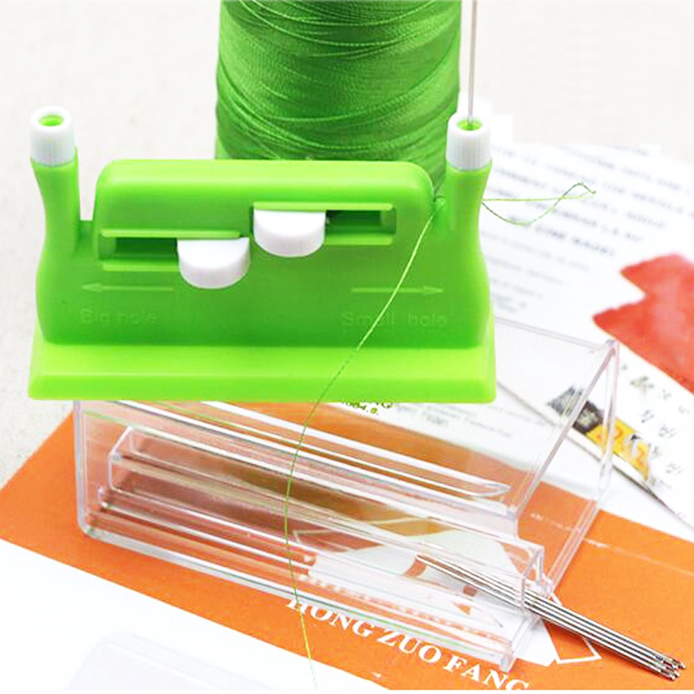 1 Dụng Cụ Xỏ Chỉ Hai Đầu Kèm 2 Đầu Kim Tiện Dụng DIY