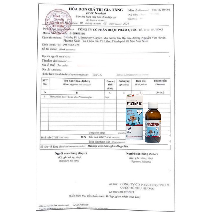 Vitacomplex 125ml nâng cao sức đề kháng và hệ miễn dịch hệ tiêu hóa , Thuocviet24h