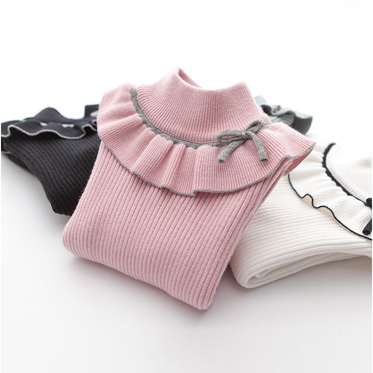 Áo Sweater Cổ Lọ Thời Trang Mùa Xuân Cho Bé Gái 2-12 Tuổi