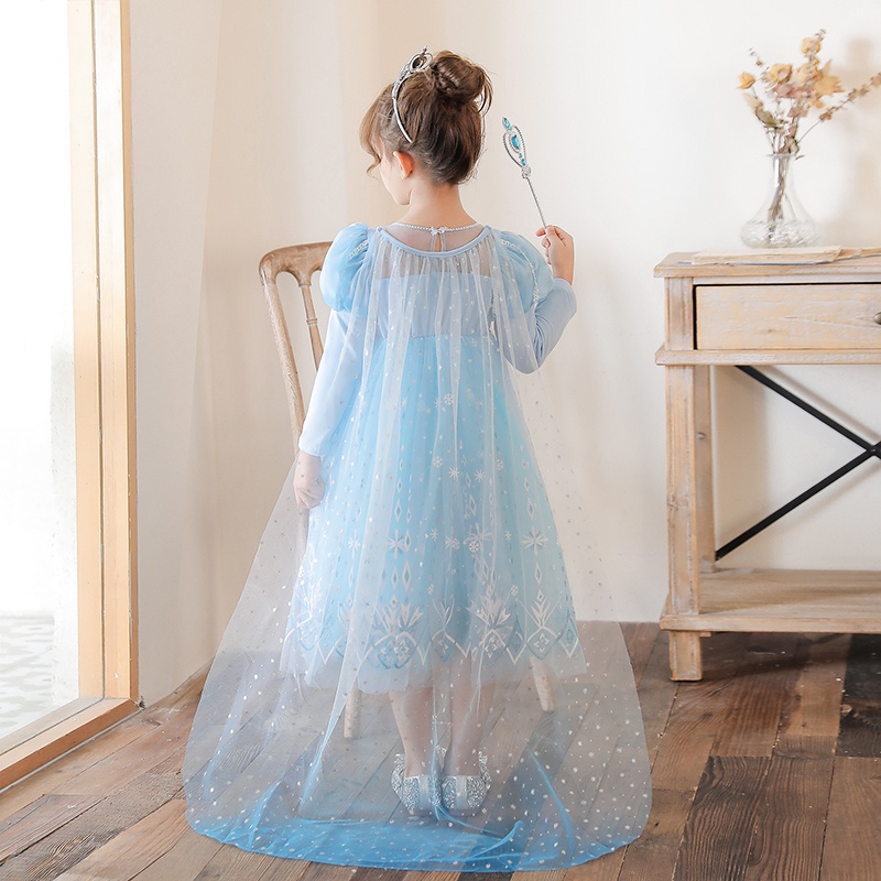 Đầm Hóa Trang Công Chúa Elsa Cho Bé Gái 3-10 Tuổi
