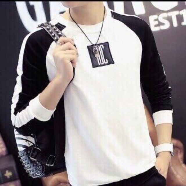 Áo thun tay dài phối màu TT245 | BigBuy360 - bigbuy360.vn