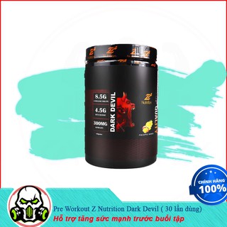 Thực Phẩm Bổ Sung Hỗ Trợ Tăng Sức Mạnh  Trước Tập Z Nutrition Pre Workout Dark Devil ( 30 lần dùng)