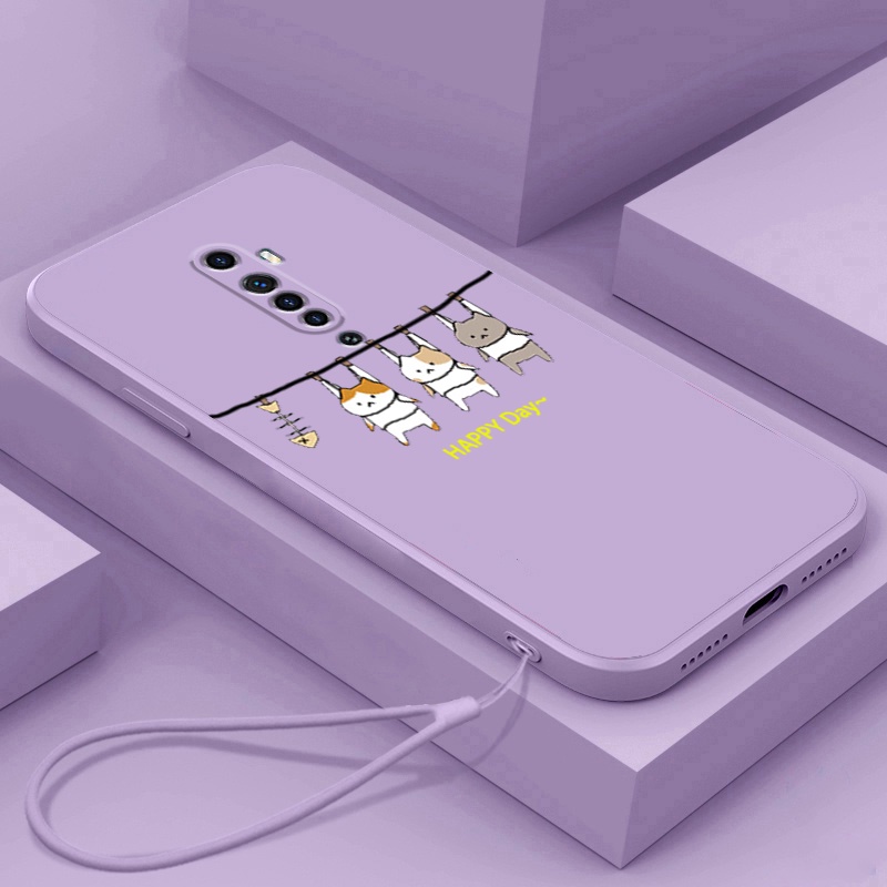 Ốp lưng OPPO reno 2F reno2 F reno 2 F reno 2 Ốp Điện Thoại Silicone Mềm In Hình Mèo LSMM01 Cho OPPO reno 2F reno2 F reno 2 F reno 2 viền vuông cute