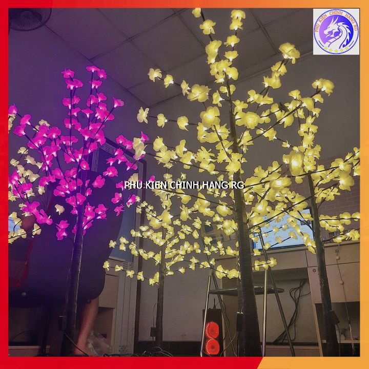 [Hình Thật] Cây Mai Vàng Trang Trí Tết Siêu Đẹp Cao 1.2m Có Đèn Led Sáng