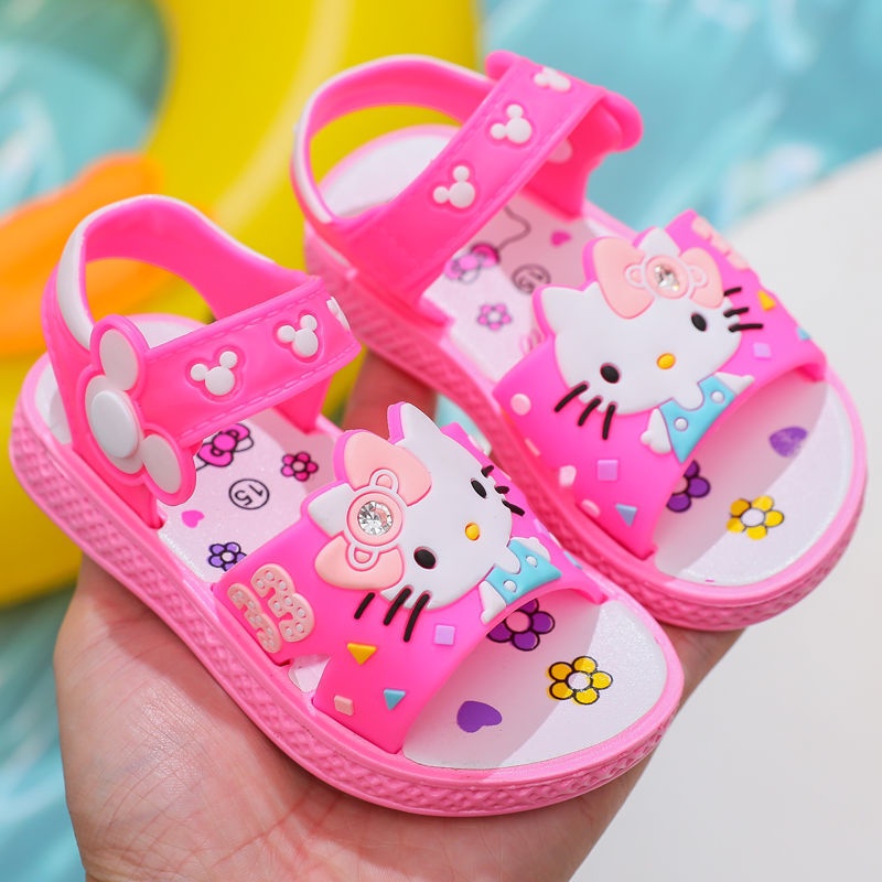 Dép Sandal Quai Hậu Cho Bé Hình Mèo Kitty Mihoshop