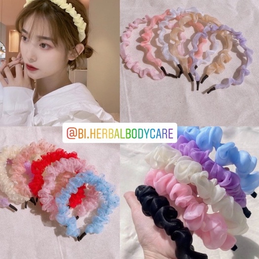 [Hàng thiết kế] Băng đô tóc, Cài tóc trơn vải voan xinh xắn handmade phong cách Hàn quốc nhiều màu cho bạn nữ
