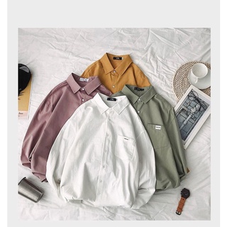 Sơ mi dài tay cotton trơn có túi