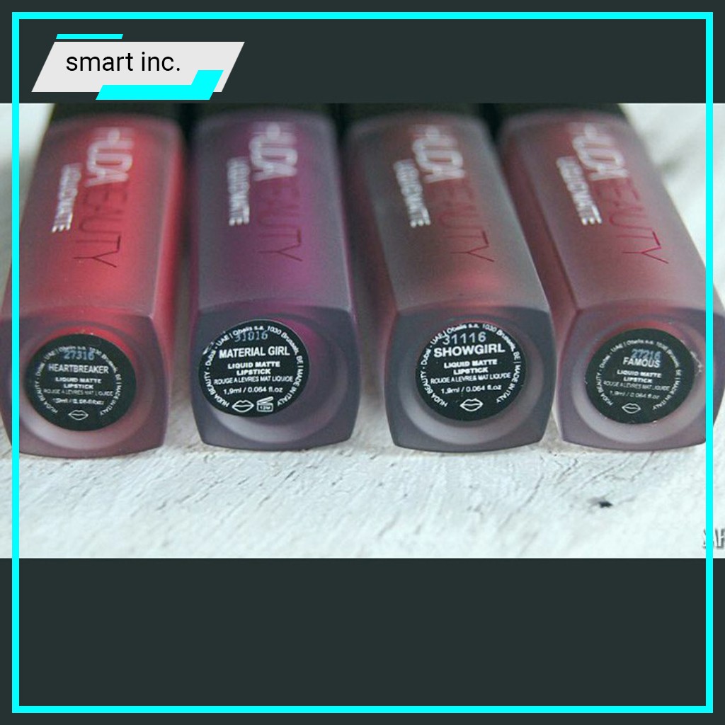 4 Son Môi Kem Lì Huda Beauty Liquid Matte 👄FREESHIP👄 Đẹp Cao Cấp Loại Tốt Nhất Màu Hồng Đỏ Trầm