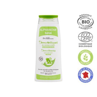 Gel tắm gội hữu cơ cho bé Dermo Cleansing Alphanova 200ml