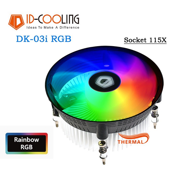 Quạt tản nhiệt cpu ID-Cooling DK-03 Halo Intel Red - Led đẹp, hiệu năng mạnh mẽ -dc3371