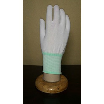 10 đôi Găng tay phòng sạch sợi Polyester loại không phủ PU màu trắng