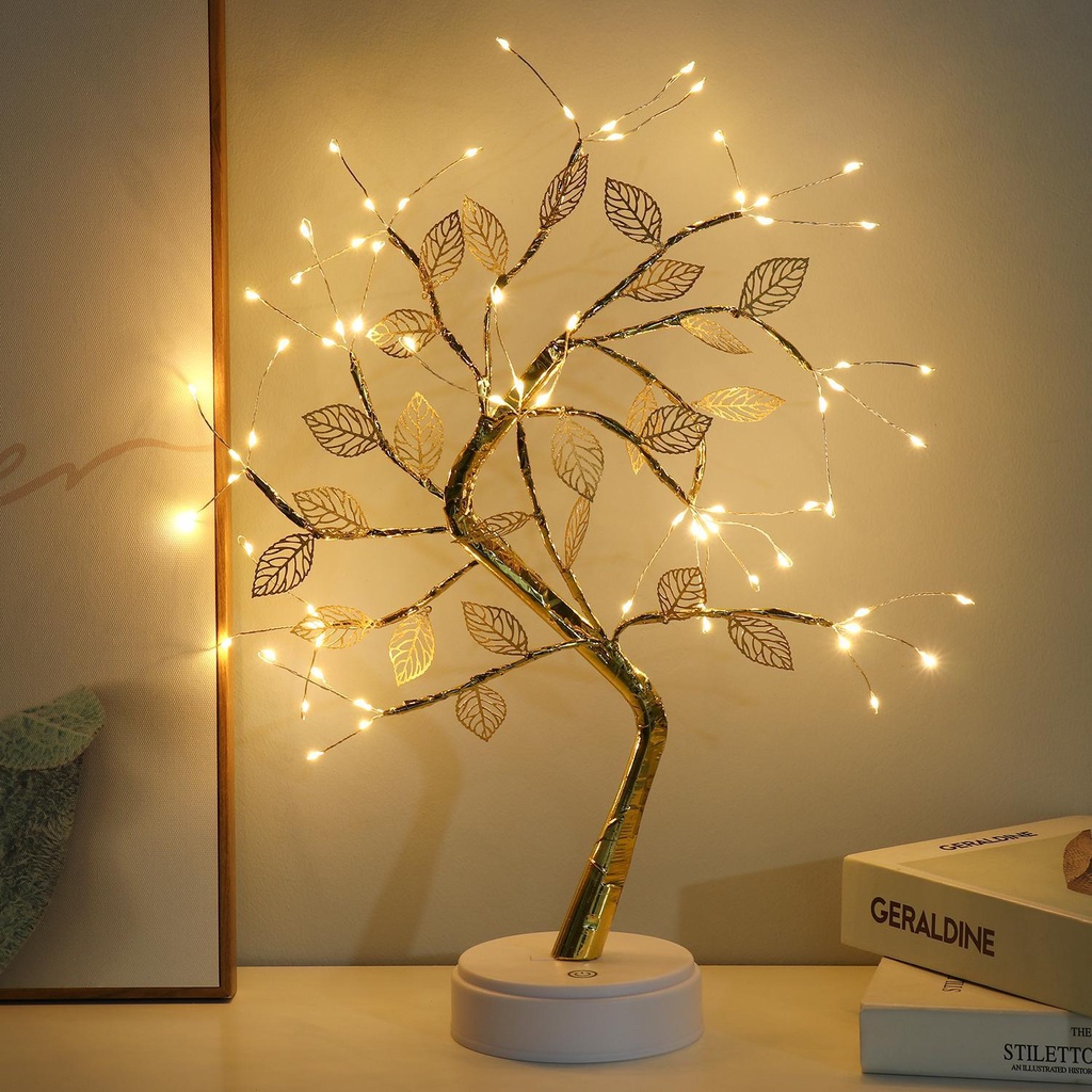 Dây Đèn Led Trang Trí Cây Bonsai Cổng Usb / Pin Có Công Tắc Cảm Ứng