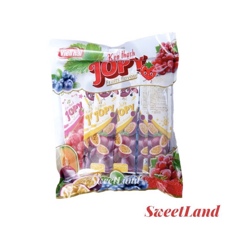 Kẹo Thạch trái cây JOPY Việt Thái túi 24 thanh 770g