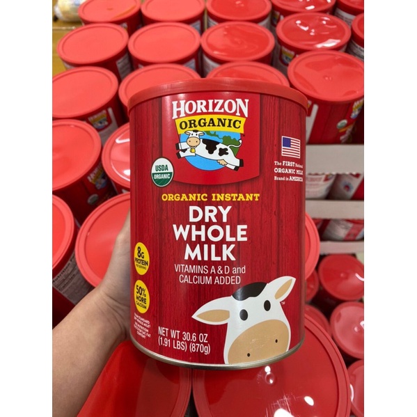 Sữa tươi nguyên kem dạng bột Horizon Organic Dry Whole Milk 870g – Mỹ