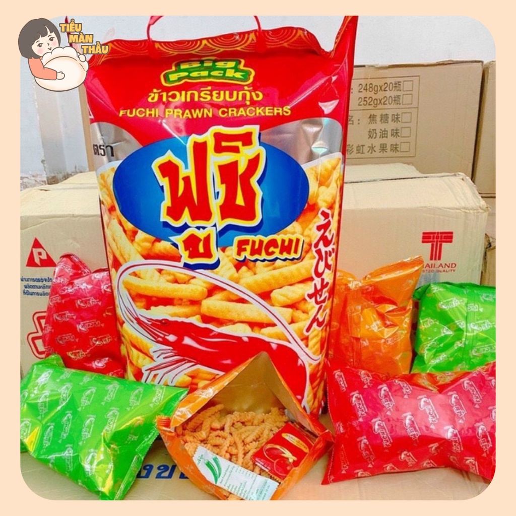 Bim bim khổng lồ Thái Lan Fuchi, snack tôm nướng bịch lớn - Tiểu Màn Thầu Store