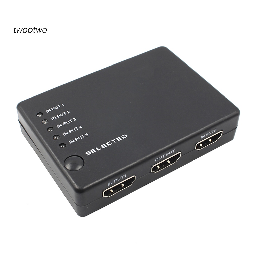 Haio| Bộ Chia HDMI 5 Cổng 1080P Kèm Điều Khiển Từ Xa Cho HDTV